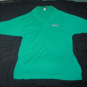 Vintage Outer Banks Men's Lantech Embroidered Mint Green Short Sleeve Polo XL